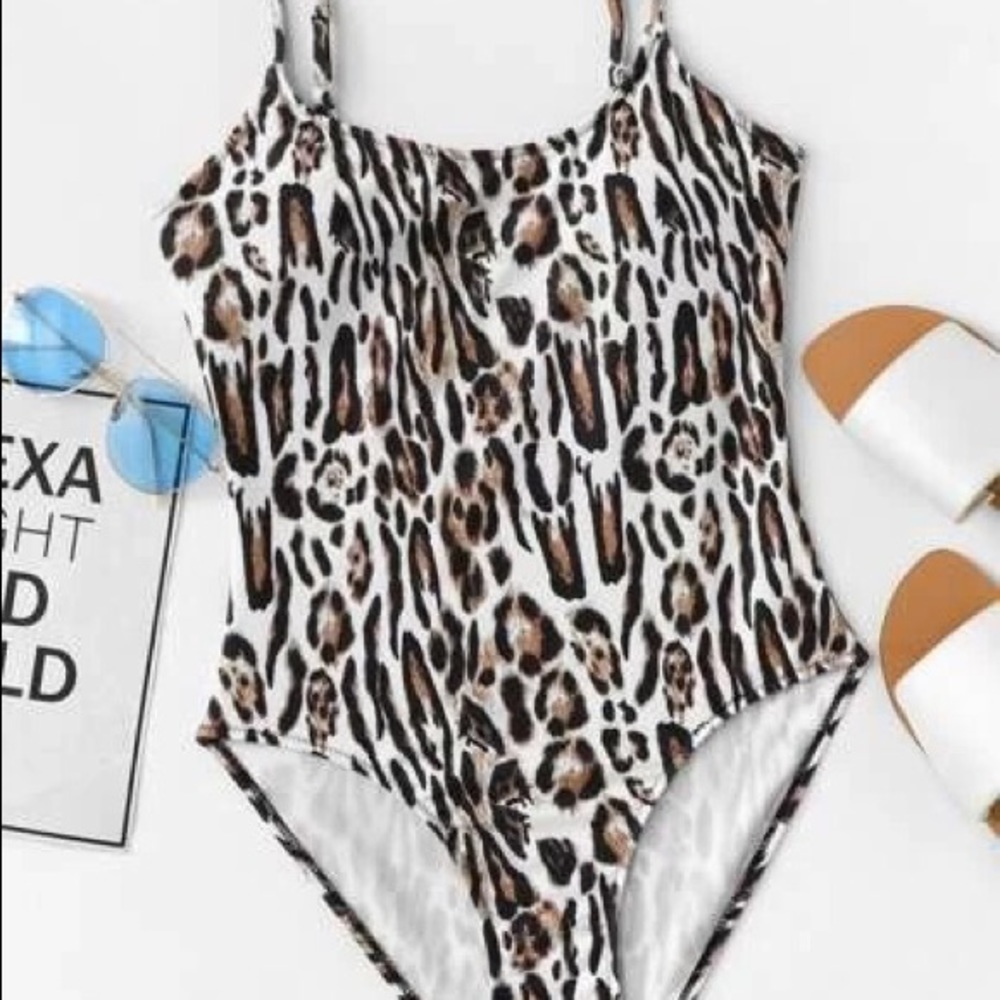 Leopard One Piece Cami Swimsuit
